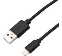 Кабель USB - Lightning REXANT 2 А, 1 м, для iPhone черный 18-7050