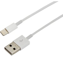 Кабель USB REXANT Lightning для iPhone 1м с чипом белый 18-0000