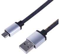 Кабель USB - micro USB REXANT в джинсовой оплетке 1 м 18-4242