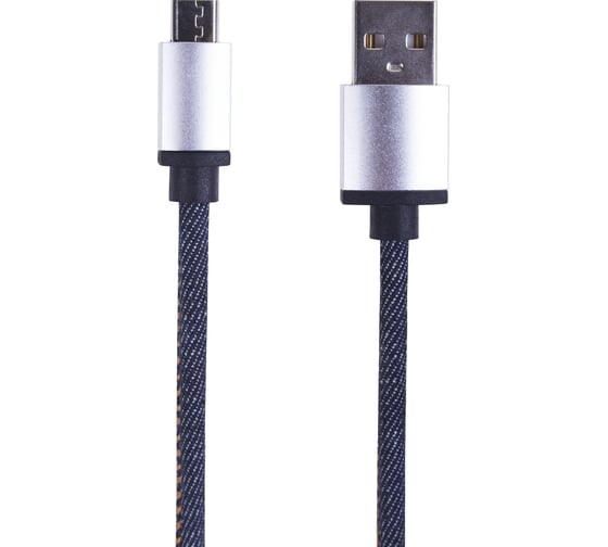 Кабель USB - micro USB REXANT в джинсовой оплетке 1 м 18-4242