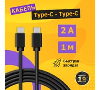Кабель USB Type-C - Type-C REXANT 2 A 1 м черный 18-1834