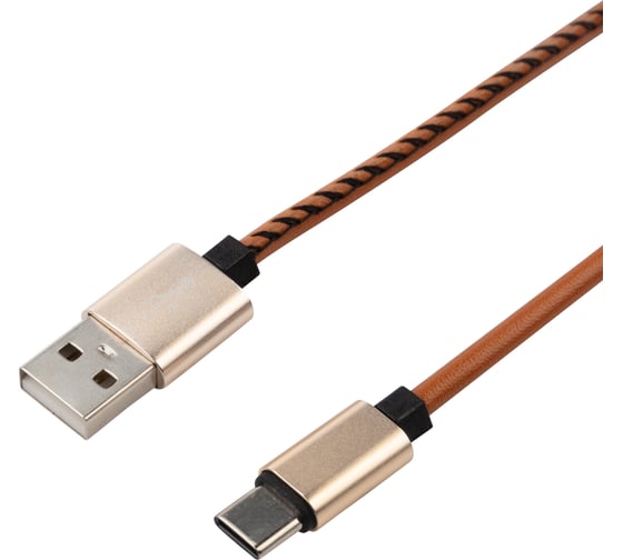 Кабель USB Type-C - USB REXANT 2A кожанная оплетка 1 м 18-1897 1