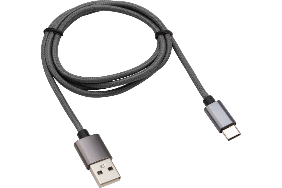 Кабель Rexant USB - Type-C 3A 1m Graphite 18-1896