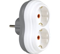 Электрический разветвитель на 2 розетки Alfa 40100008