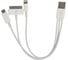 Кабель 3 в 1 LUAZON microUSB/Lightning/iPhone 30-pin - USB, 1 А, 0.2 м, белый 155883 1