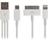 Кабель 3 в 1 LUAZON microUSB/Lightning/iPhone 30-pin - USB, 1 А, 0.2 м, белый 155883 2