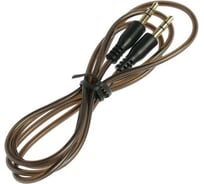 Аудио кабель LUAZON AUX Jack 3.5 мм(m)-Jack 3.5 мм(m), прозрачная оплетка, 1 м, чёрный 4310405