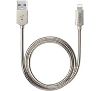 Дата-кабель Deppa Steel USB - Lightning, алюминий, MFI, 1. 2м, стальной 72272