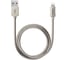 Дата-кабель Deppa Steel USB - Lightning, алюминий, MFI, 1. 2м, стальной 72272 1
