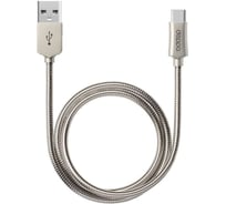 Дата-кабель Deppa Metal USB - Type-C, алюминий, 1.2м, стальной 72274