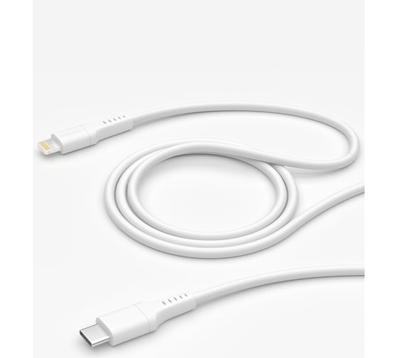 Дата-кабель Deppa USB-C - Lightning, MFI, 60W, 1. 2м, белый 72231