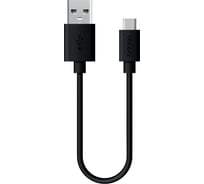 Дата-кабель Deppa USB-A - USB-C, USB 2. 0, 2. 4A, 1.2м, черный 72301