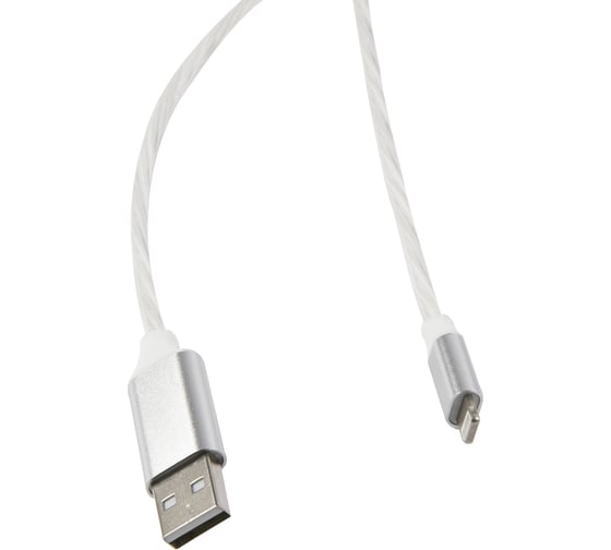 Дата-кабель Red Line LED USB - 8-pin, белый УТ000023148