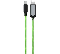 Дата-кабель Red Line LED USB - micro USB, зеленый УТ000018307