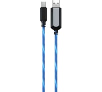 Дата-кабель Red Line LED USB - micro USB, синий УТ000018308