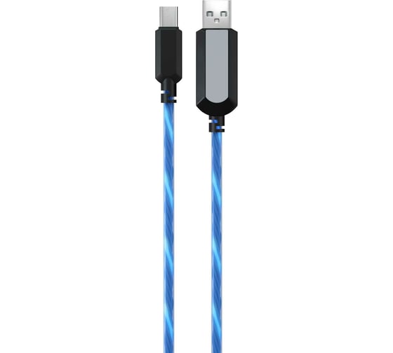 Дата-кабель Red Line LED USB - micro USB, синий УТ000018308 1
