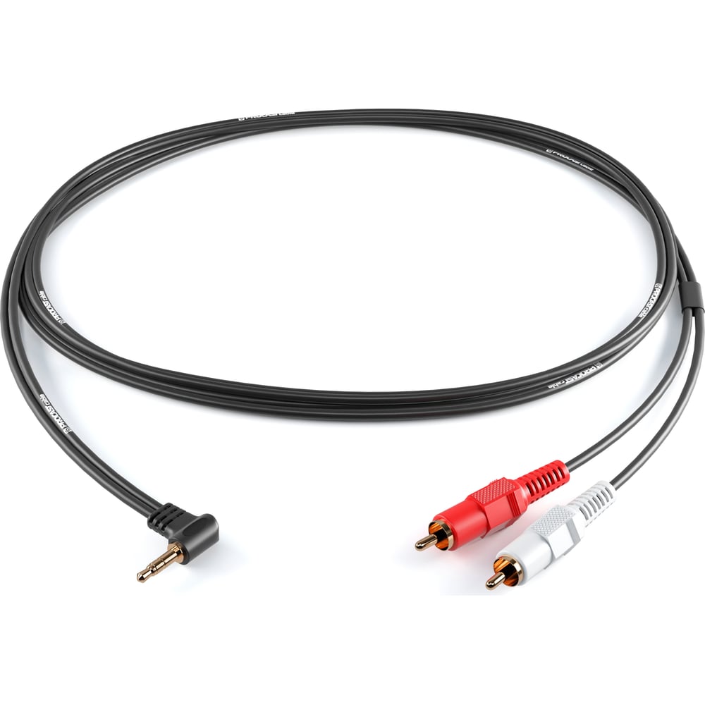 Кабель PROCAST cable C-MJ/2RCA.2 сом 3,5mm miniJack TRS-2RCA male, 2m,  черный НФ-00000422 - выгодная цена, отзывы, характеристики, фото - купить в  Москве и РФ