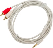 Межблочный кабель PROCAST cable M-MJ/2RCA.2 3,5mm miniJack TRS-2RCA male, 2m, белый НФ-00000423