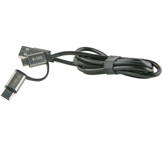 Дата-кабель Red Line USB - micro USB+Type-C, белый УТ000013653