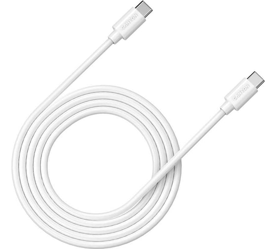 Кабель Canyon C-12, USB Type C - USB Type C, белый CNS-USBC12W 1