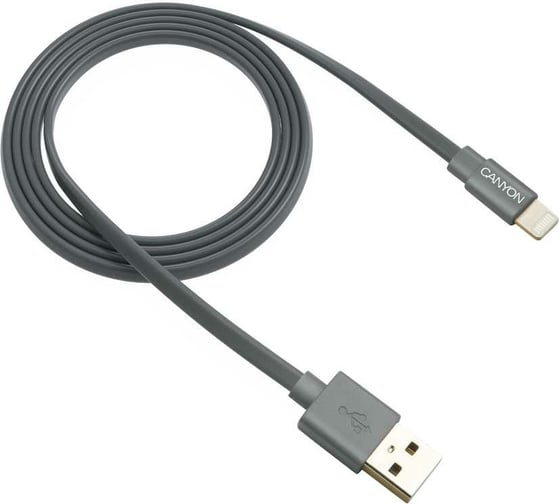 Кабель Canyon MFI-2 Lightning-USB 2.0 MFI 1 м, Grey CNS-MFIC2DG 1