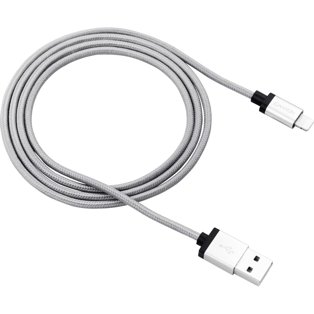Кабель Canyon MFI-3 Lightning-USB 2.0 MFI 1 м, Grey CNS-MFIC3DG ...