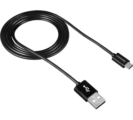Кабель Canyon UM-1 micro-USB/USB, 1 м Black CNE-USBM1B 1