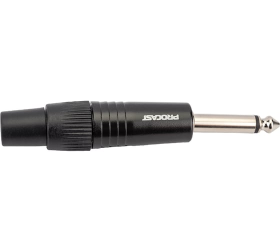 Разъем PROCAST cable TR-6.3/6/M/M TR Jack 6,3mm male, MONO/UNBALANCE, черный НФ-00000428