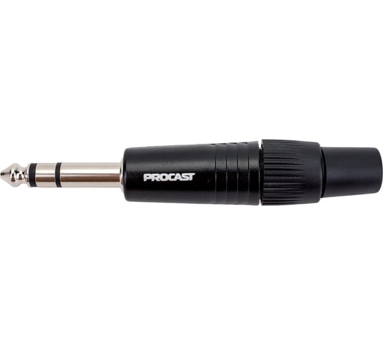 Разъем PROCAST cable TRS-6.3/6/M/S TRS Jack 6,3mm male, STEREO/BALACE, черный НФ-00000429