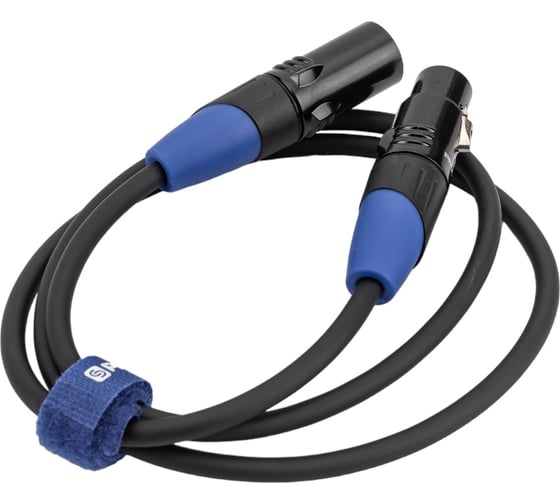 Межблочный балансный кабель PROCAST cable XLR m/XLR f.1 XLR m/XLR f, длина 1m, черный НФ-00000419