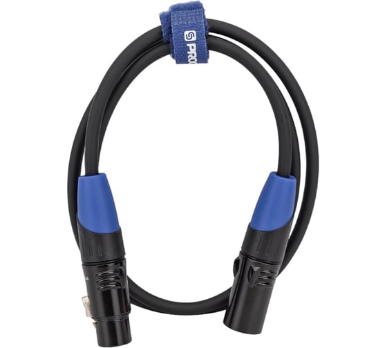 Межблочный балансный кабель PROCAST cable XLR m/XLR f.1 XLR m/XLR f, длина 1m, черный НФ-00000419