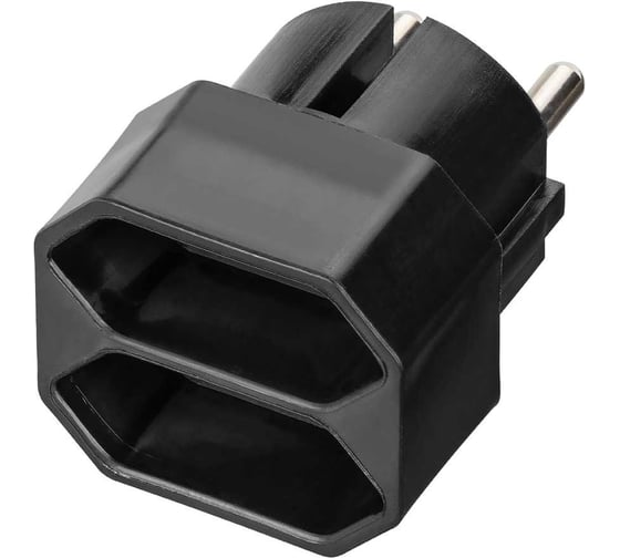 Блок на 2 гнезда TDM ELECTRIC 2П 2,5 А 250 B под плоскую вилку черный SQ1806-0306 1