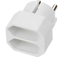 Блок на 2 гнезда TDM ELECTRIC 2П 2,5 А 250 B под плоскую вилку белый SQ1806-0206