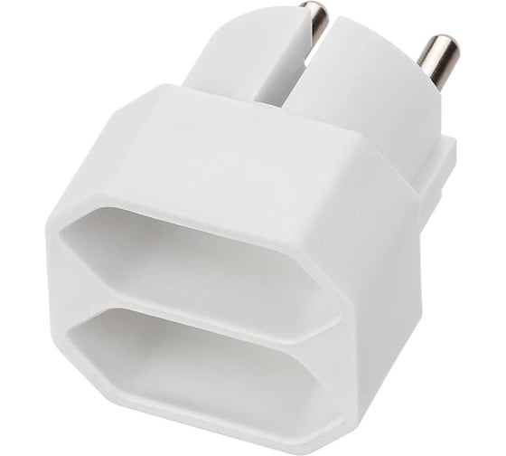 Блок на 2 гнезда TDM ELECTRIC 2П 2,5 А 250 B под плоскую вилку белый SQ1806-0206 1