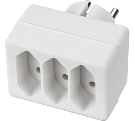 Блок на 3 гнезда TDM ELECTRIC 2П 2,5 А 250 B под плоскую вилку белый SQ1806-0205