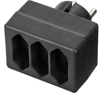 Блок на 3 гнезда TDM ELECTRIC 2П 2,5 А 250 B под плоскую вилку черный SQ1806-0305