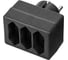 Блок на 3 гнезда TDM ELECTRIC 2П 2,5 А 250 B под плоскую вилку черный SQ1806-0305 1