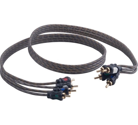 Межблочный кабель SWAT 4RCA-4RCA, 1.0 метров, витая пара, 1 экран, медь SIC-410