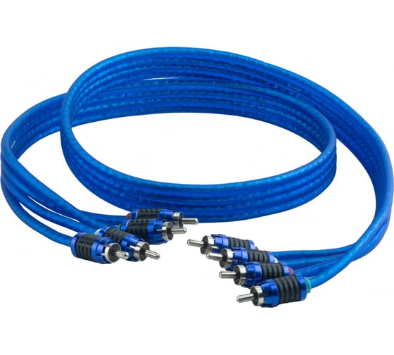 Межблочный кабель SWAT 4RCA-4RCA, 1.0 метров, витая пара, 2 экрана, медь SIP-410