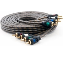 Межблочный кабель SWAT 4RCA-4RCA, 3.5 метров, витая пара, 1 экран, медь SIC-435