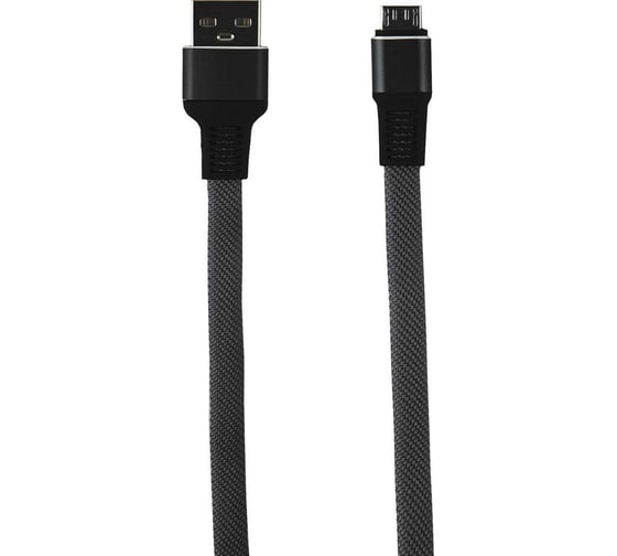 Дата-кабель Red Line Flat USB - Micro USB, черный УТ000029897