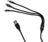 Дата-кабель Red Line 3в1, USB - microUSB+Lightning+Type-C, 2A, нейлон. оплетка, черный УТ000020993 2