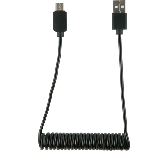 Дата-кабель Red Line Spiral USB - Type-C, черный УТ000015710 1
