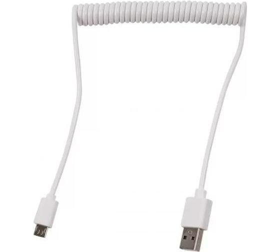 Дата-кабель Red Line Spiral USB - Micro USB, белый УТ000026702 1