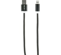 Дата-кабель Red Line USB – 8 – pin для Apple нейлоновая оплетка, черный УТ000013405