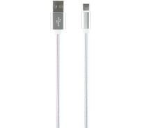 Дата-кабель Red Line USB - Type-C 2.0 нейлоновая оплетка, белый УТ000011690