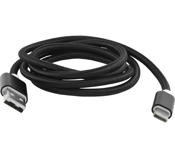 Дата-кабель Red Line USB - Type-C 3.0 нейлоновая оплетка, черный УТ000011689 1