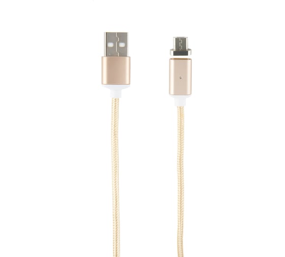 Дата-кабель Red Line магнитный, USB - micro USB, нейлоновая оплетка, золотой УТ000012856 1