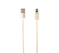 Дата-кабель Red Line магнитный, USB - Type-C, нейлоновая оплетка, золотой УТ000012853