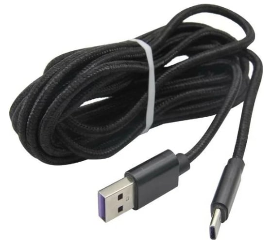 Зарядный-кабель для геймпада Red Line игровой приставки P5 USB - Type-C (3 метра), черный УТ000027463